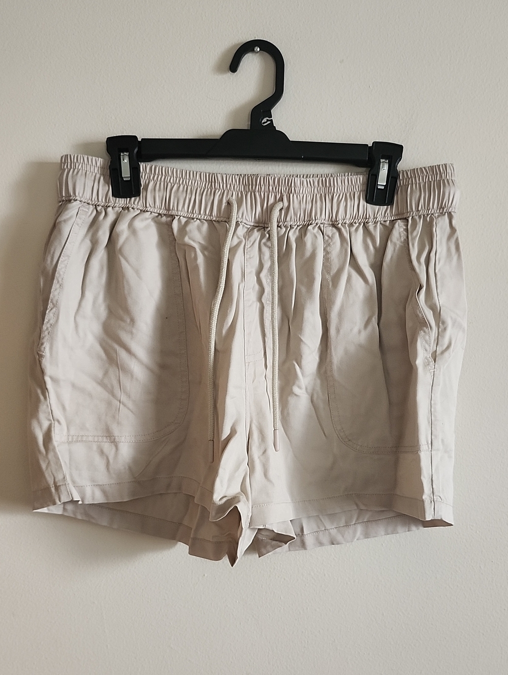 Quince Women's Drawstring Elastic Waist Shorts - Light Beige